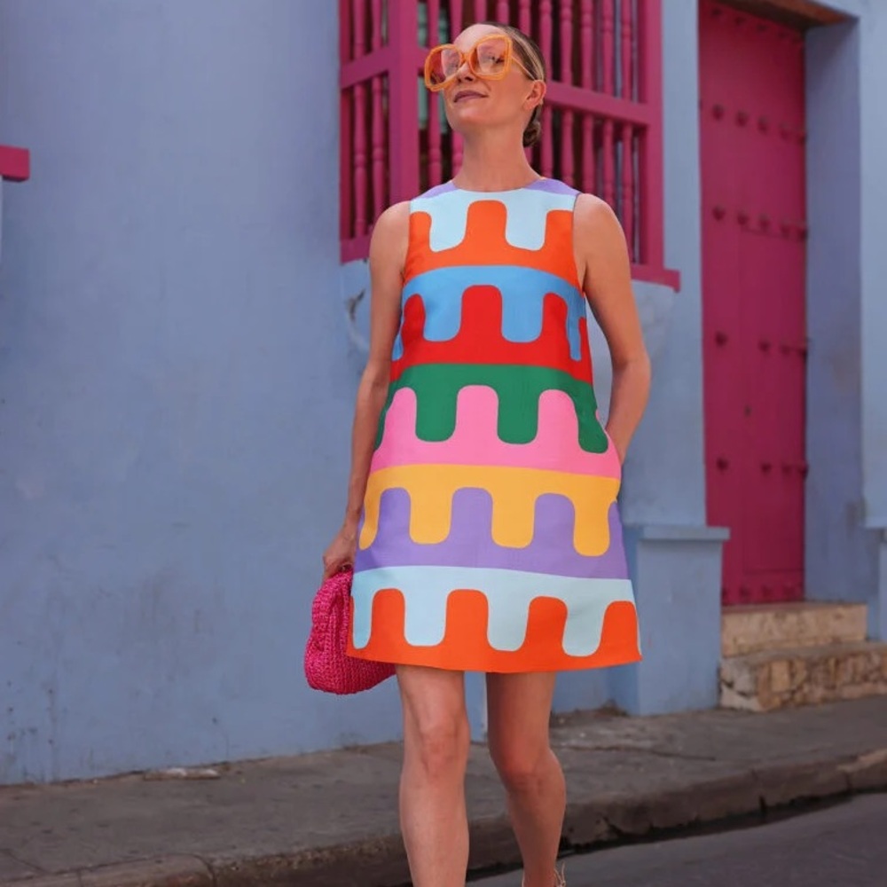 Tuckernuck Multicolor Geometric Dress
